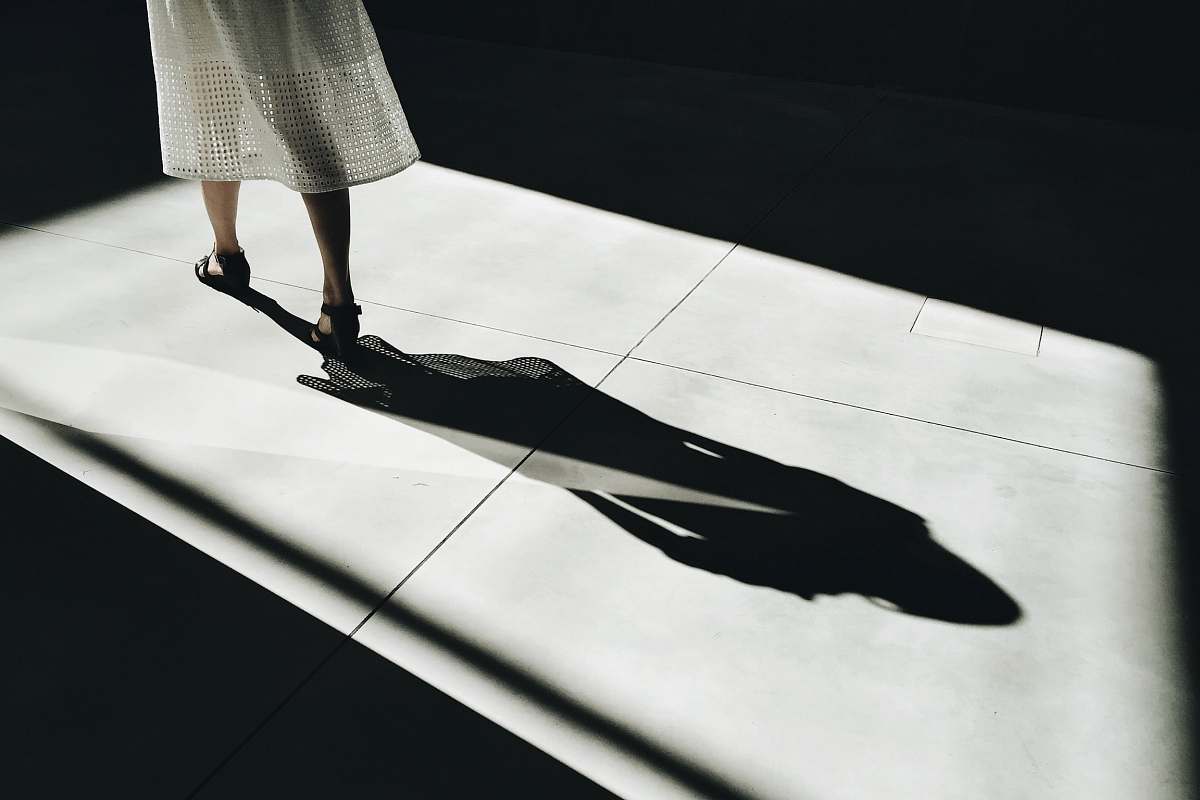 desktop wallpapers woman walking with shadow desktop backgrounds